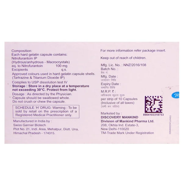 Nitrobact-100 Capsule 10's, Pack of 10 CAPSULES