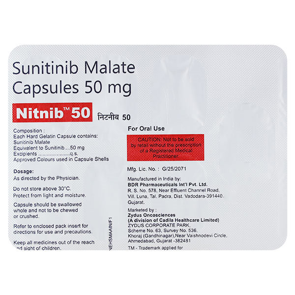 Nitnib 50 Capsule 7's, Pack of 7 CAPSULES Nitnib 50 Capsule 7's, Pack of 7 CAPSULES