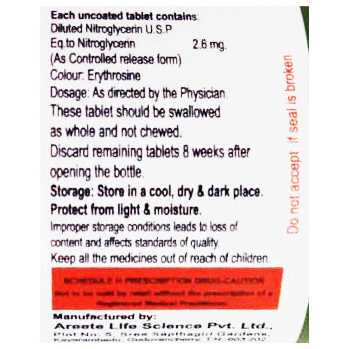 Nitroze-2.6 Tablet 30's, Pack of 1 Nitroze-2.6 Tablet 30's, Pack of 1