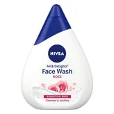 Nivea Milk Delights Cleanses &amp; Soothes Rosewater Face Wash, 100 ml, Pack of 1