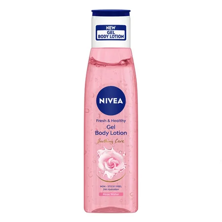 Nivea Rose Water Gel Body Lotion 75 ml | Rose Water | Refreshing Care | 24 hrs Of Hydration | Dryness Protection | Non Sticky Formula | Fast Absorbing Gel