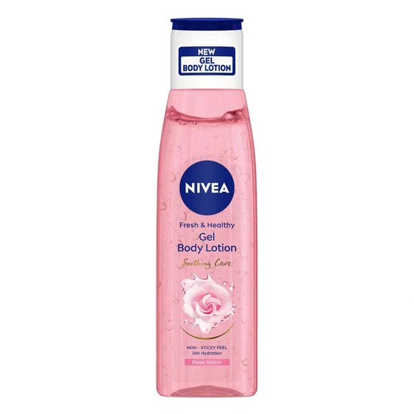 Nivea Rose Water Gel Body Lotion 75 ml | Rose Water | Refreshing Care | 24 hrs Of Hydration | Dryness Protection | Non Sticky Formula | Fast Absorbing Gel