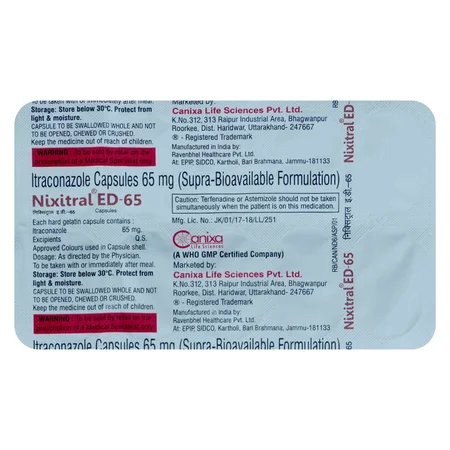 Nixitral ED 65 mg Capsule 10's