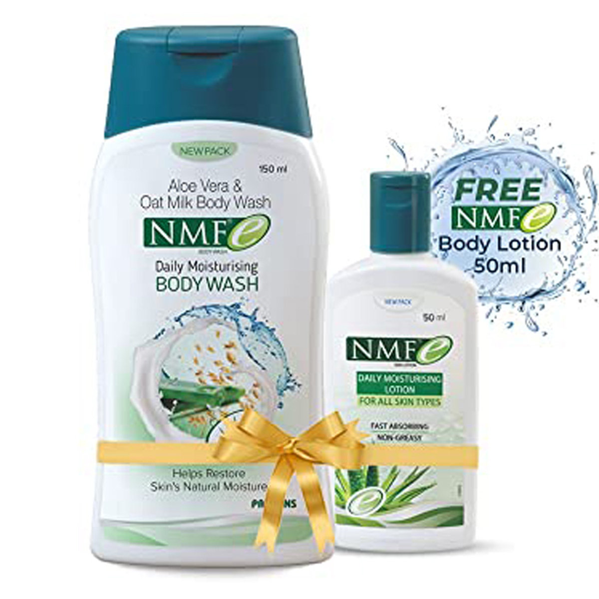 NMFe Daily Moisturising Body Wash 150 ml | With Aloe-Vera & Oatmilk | Restores Skin Moisture | Prevents Dry Skin, Pack of 1 NMFe Daily Moisturising Body Wash 150 ml | With Aloe-Vera & Oatmilk | Restores Skin Moisture | Prevents Dry Skin, Pack of 1