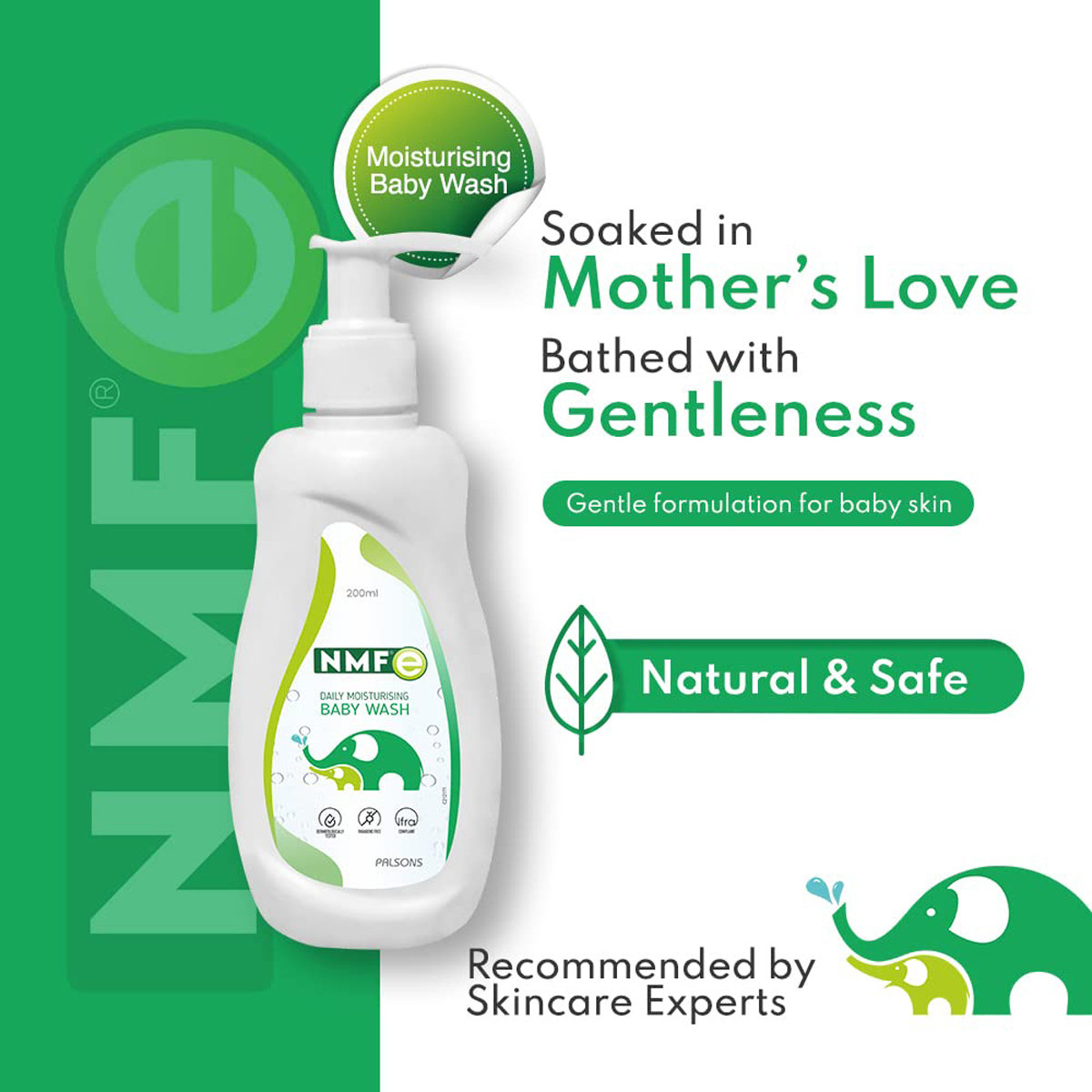 Nmf E Daily Moisturising Baby Wash 200 ml, Pack of 1 Nmf E Daily Moisturising Baby Wash 200 ml, Pack of 1