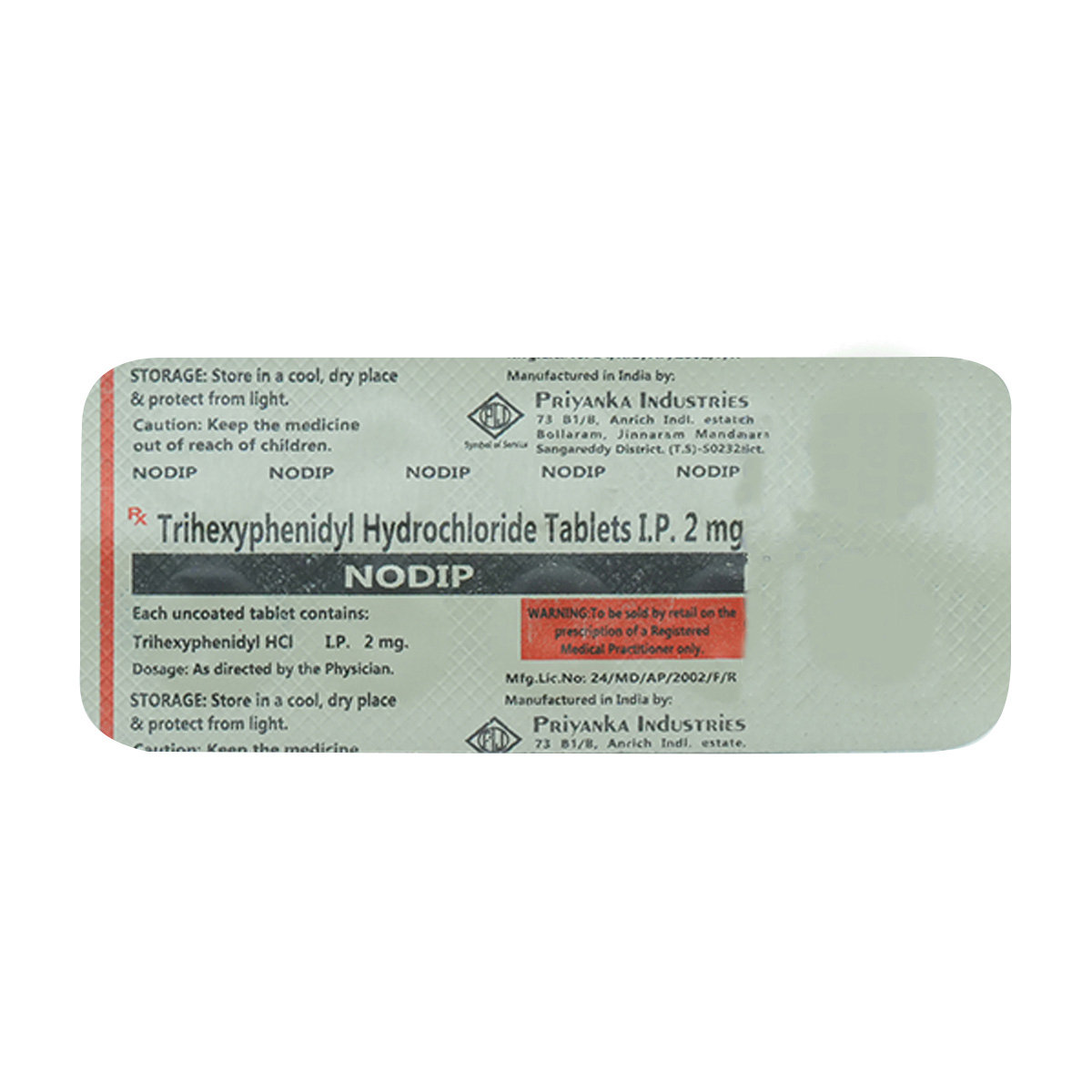 Nodip Tablet 10's, Pack of 10 TABLETS Nodip Tablet 10's, Pack of 10 TABLETS