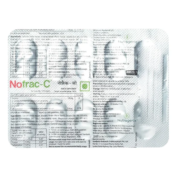 Nofrac-C Tablet 10's, Pack of 10