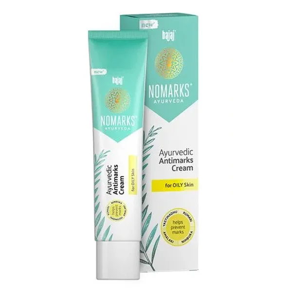 Nomarks Ayurvedic Antimarks Cream 25 gm | Yashtimadhu, Kumari, Amalai, Nimbuka | Removes Marks | For Oily Skin, Pack of 1