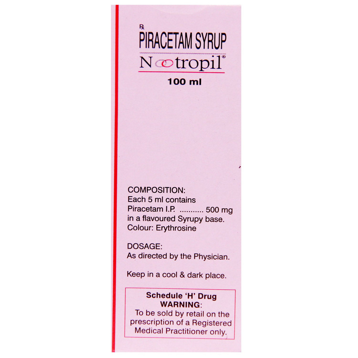 Nootropil Syrup 100 ml, Pack of 1 Syrup Nootropil Syrup 100 ml, Pack of 1 Syrup