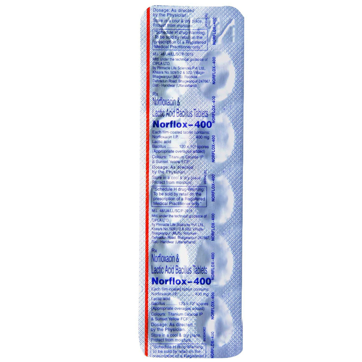 Norflox 400 Tablet 10's, Pack of 10 TABLETS Norflox 400 Tablet 10's, Pack of 10 TABLETS