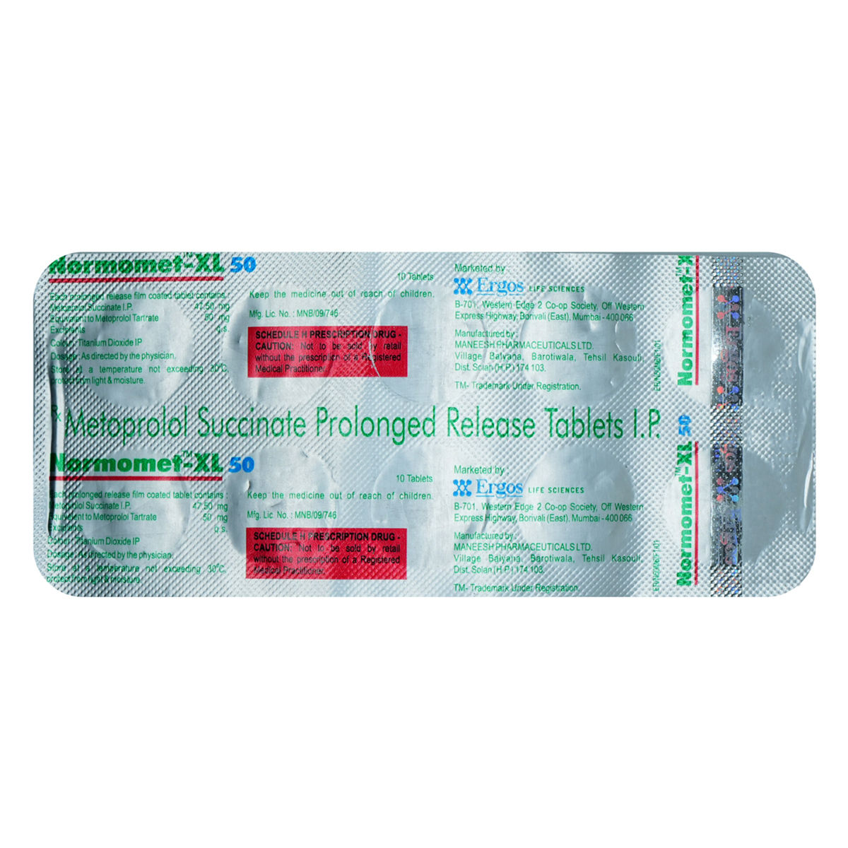 Normomet-XL 50 Tablet 10's Normomet-XL 50 Tablet 10's