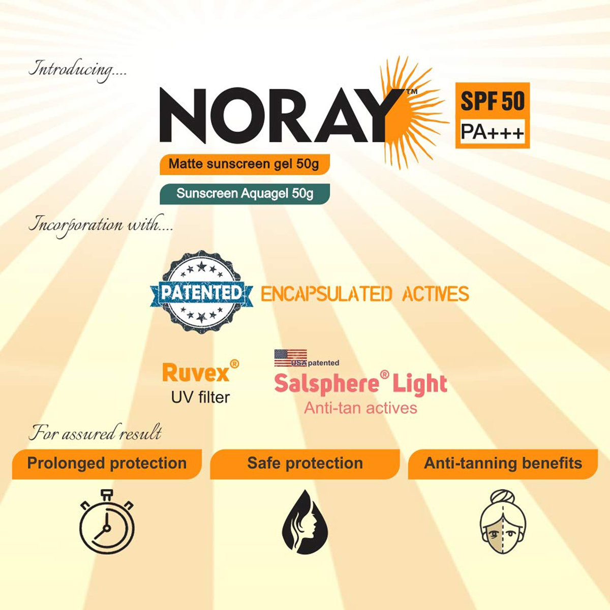 Noray Spf 50 Sunscreen Aquagel 50 gm, Pack of 1 Noray Spf 50 Sunscreen Aquagel 50 gm, Pack of 1