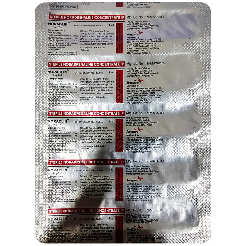 Buy Noradlin 4 mg Infusion 2 ml online | Uses, Side Effects, Price and ...