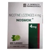Nosmok 4mg Mint Flavour Sugar Free Lozenges, 12 Count, Pack of 12