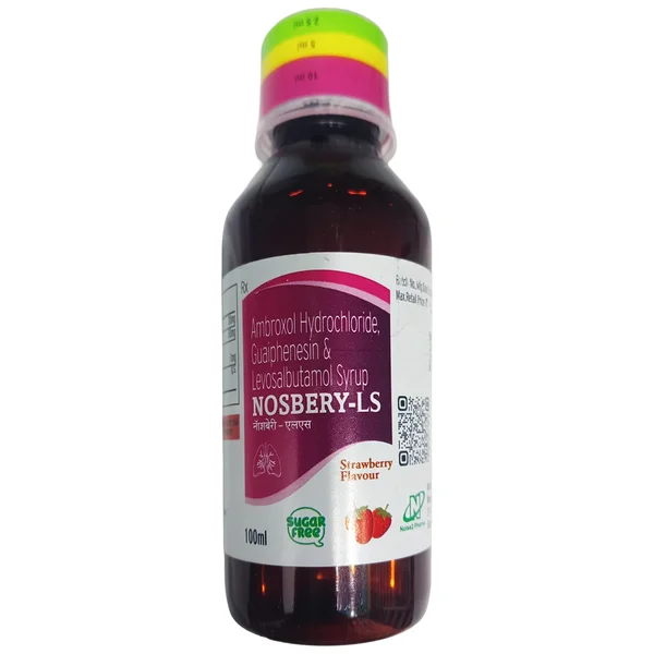 Nosbery-LS Sugar Free Strawberry Flavour Syrup 100 ml