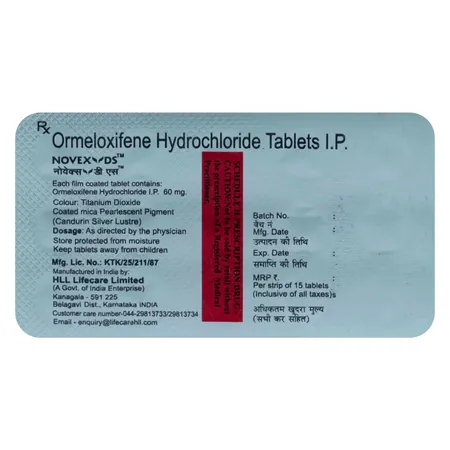 Novex DS 60 mg Tablet 15's