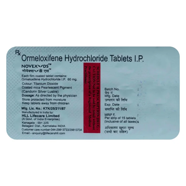 Novex DS 60 mg Tablet 15's