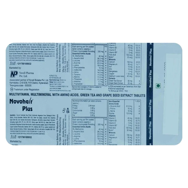 Novohair Plus Tab 10'S