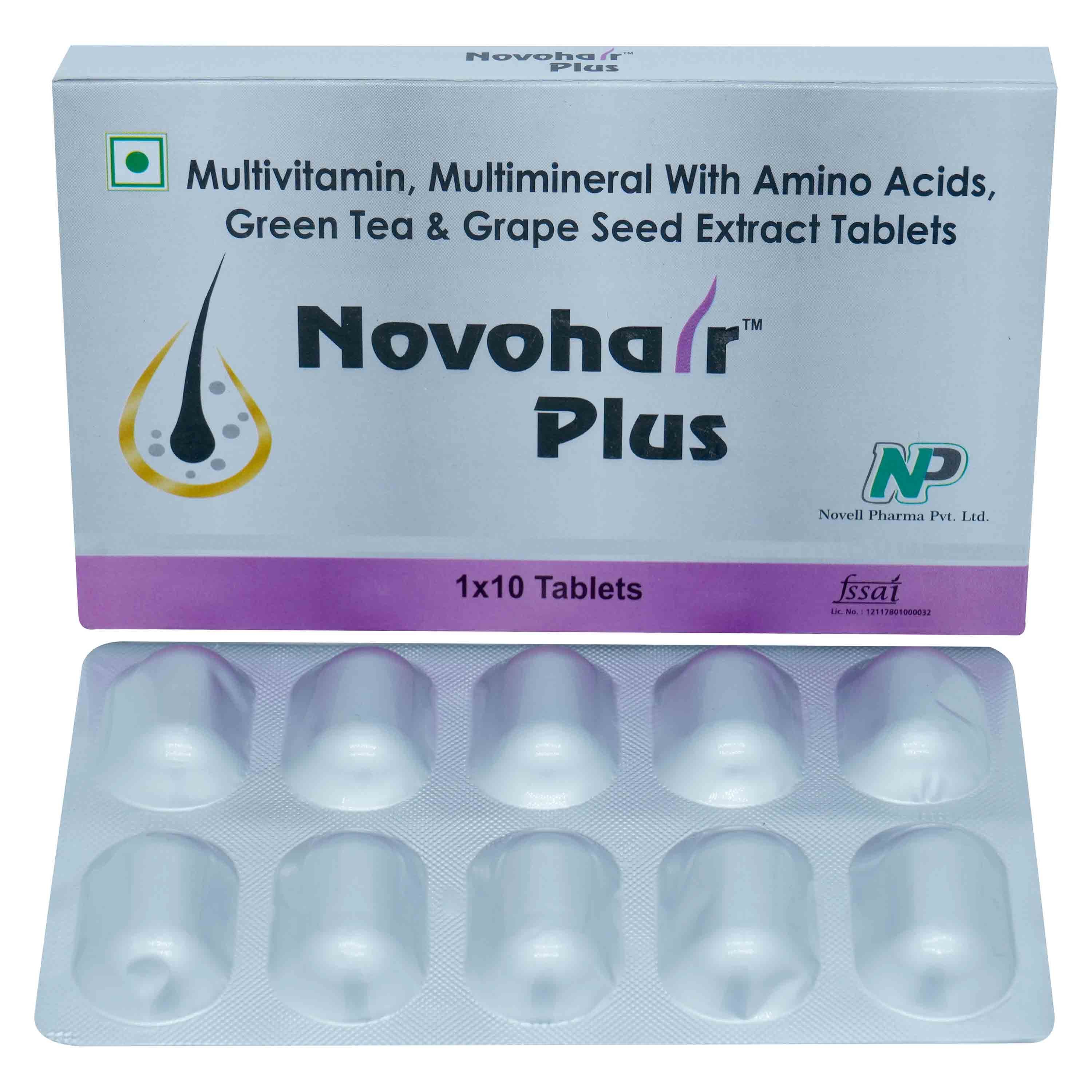 Novohair Plus Tab 10'S, Pack of 10 Novohair Plus Tab 10'S, Pack of 10