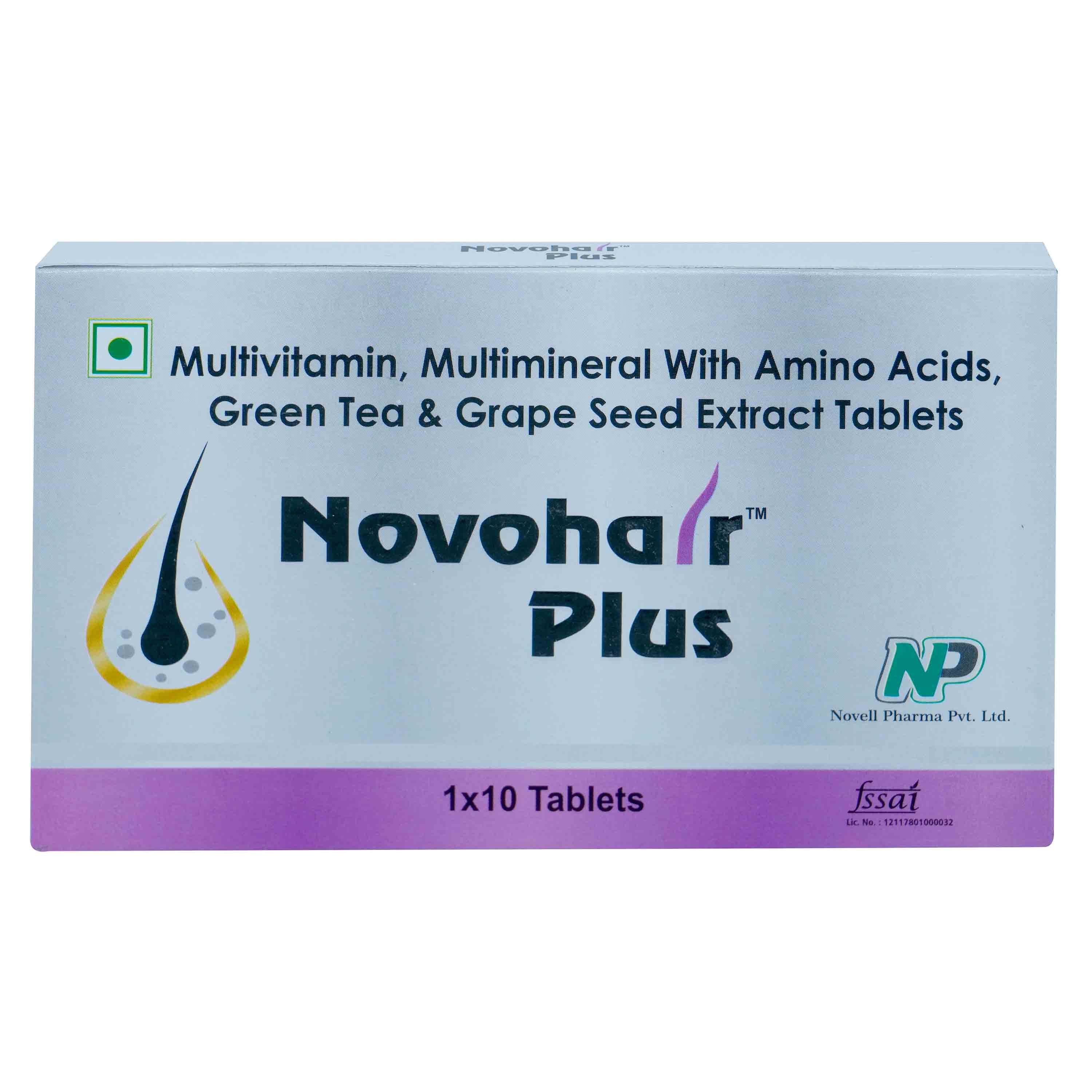 Novohair Plus Tab 10'S, Pack of 10 Novohair Plus Tab 10'S, Pack of 10