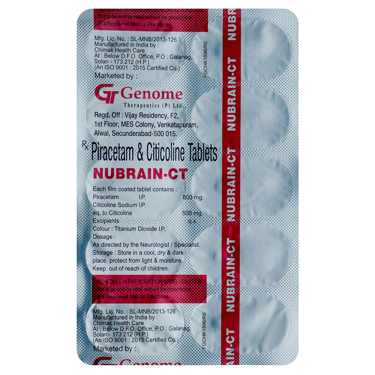 Nubrain-CT Tablet 10's, Pack of 10 Nubrain-CT Tablet 10's, Pack of 10