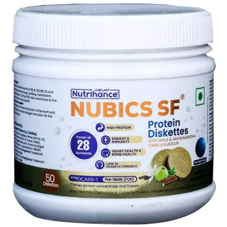 Nubics SF Adults Amla&Ashwagandha Vanilla Flavour Diskettes 250 gm