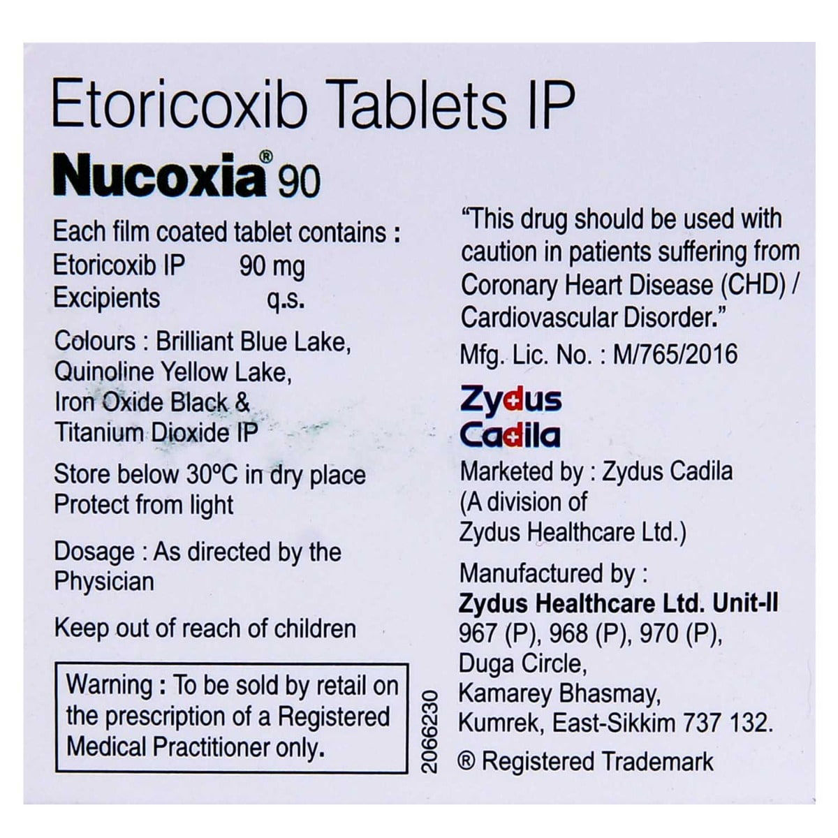 Nucoxia 90 mg Tablet 15's, Pack of 15 TABLETS Nucoxia 90 mg Tablet 15's, Pack of 15 TABLETS