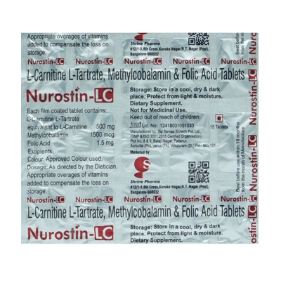 Nurostin-LC Tablet 15's, Pack of 15 TabletS