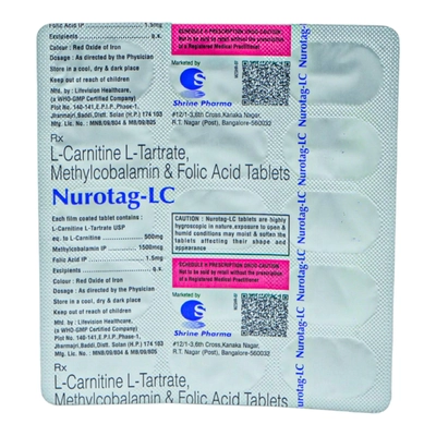 Nurotag-LC Tablet 15's, Pack of 15 TabletS