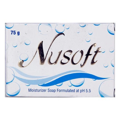 Nusoft Moisturising Soap 75 gm | Moisturises &amp; Hydrates | For All Skin Type, Pack of 1