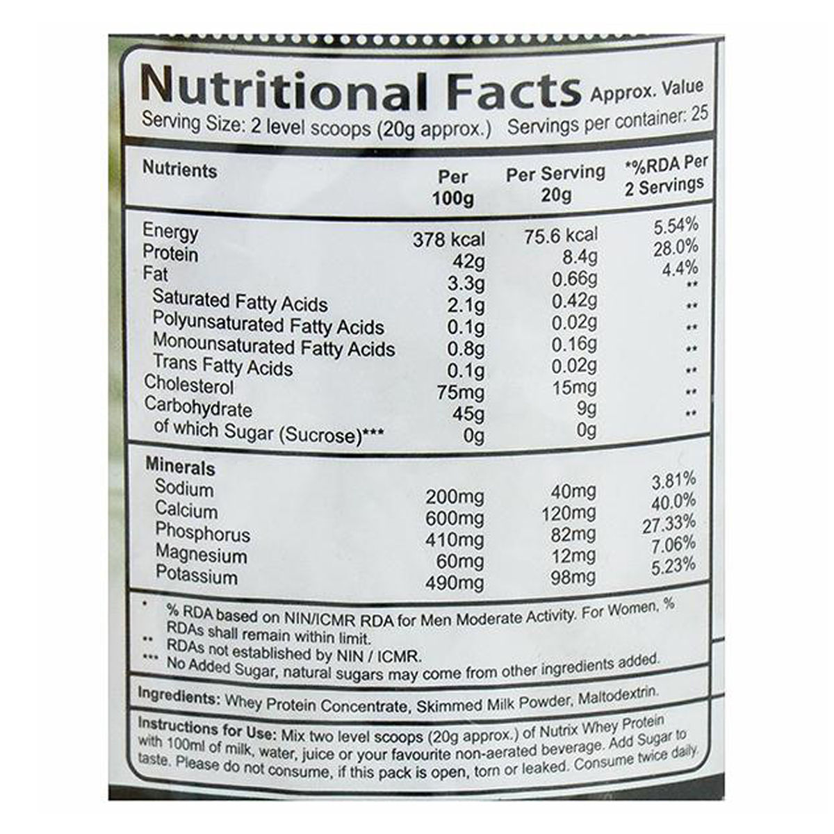 Nutrix Whey Protein Powder, 1 kg Price, Uses, Side Effects, Composition