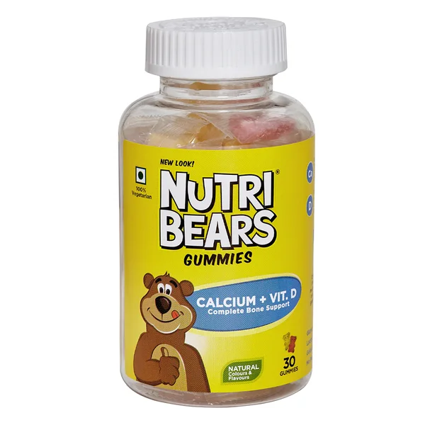NutriBears Calcium+Vit D Complete Bone Support Gummies, 30's, Pack of 1 Gummies