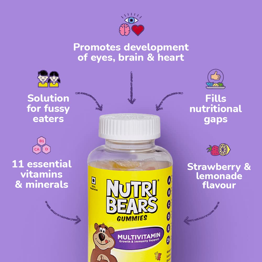 Nutribears Multivitamins, 30 Gummies, Pack of 1 Nutribears Multivitamins, 30 Gummies, Pack of 1