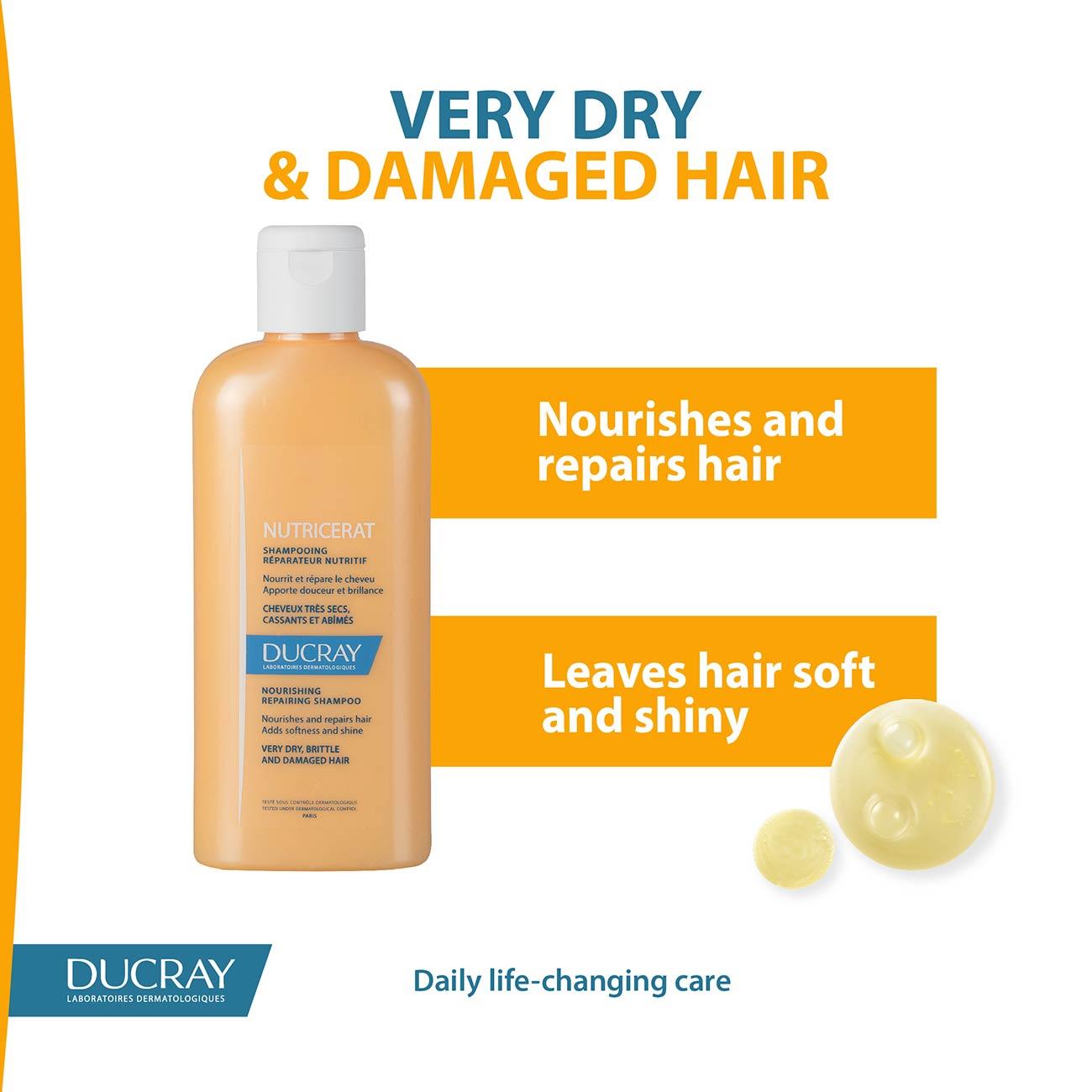 Ducray Nutricerat Nourishing Repairing Shampoo, 200 ml, Pack of 1 Ducray Nutricerat Nourishing Repairing Shampoo, 200 ml, Pack of 1