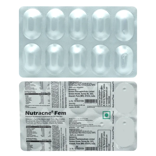 Nutracne Fem Tablet 10's