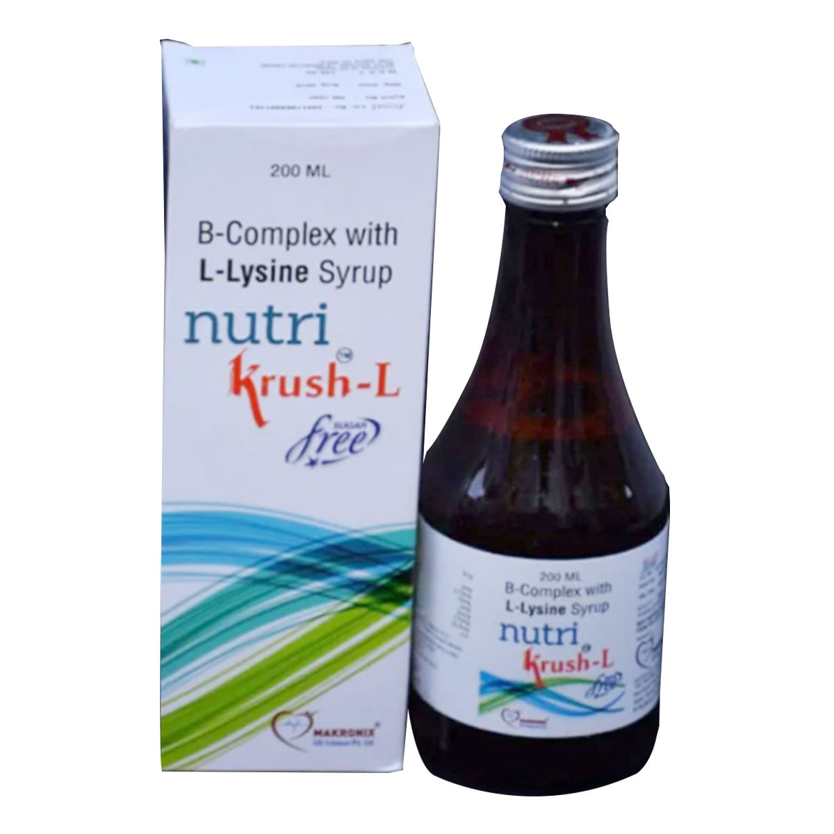 Nutri Krush-L Sugar Free Syrup 200 ml, Pack of 1 