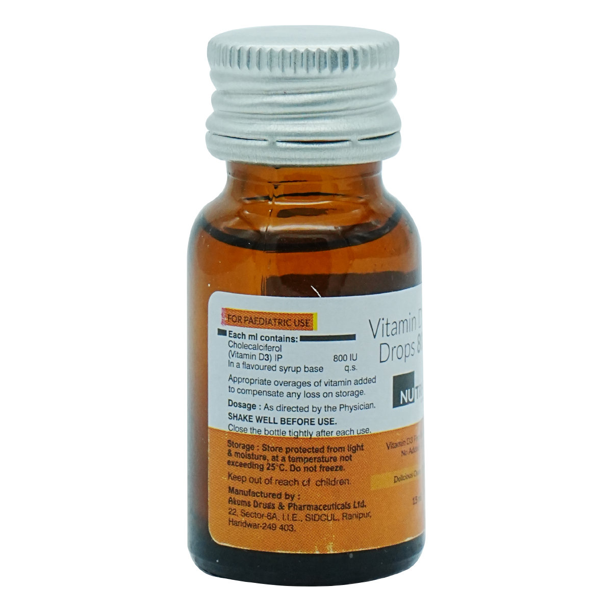 Nutri-D 800IU Orange Flavour Oral Drops 15 ml, Pack of 1 Nutri-D 800IU Orange Flavour Oral Drops 15 ml, Pack of 1