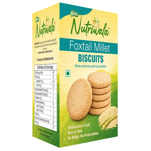 Nutriwala Foxtail Millet Biscuits, 100 gm
