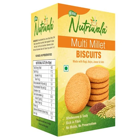 Nutriwala Multi Millet Biscuits, 100 gm