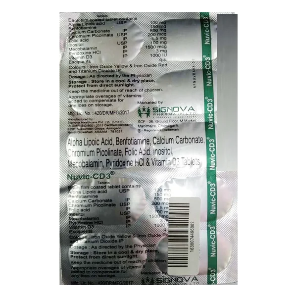 Nuvic CD3 Tablet 10's