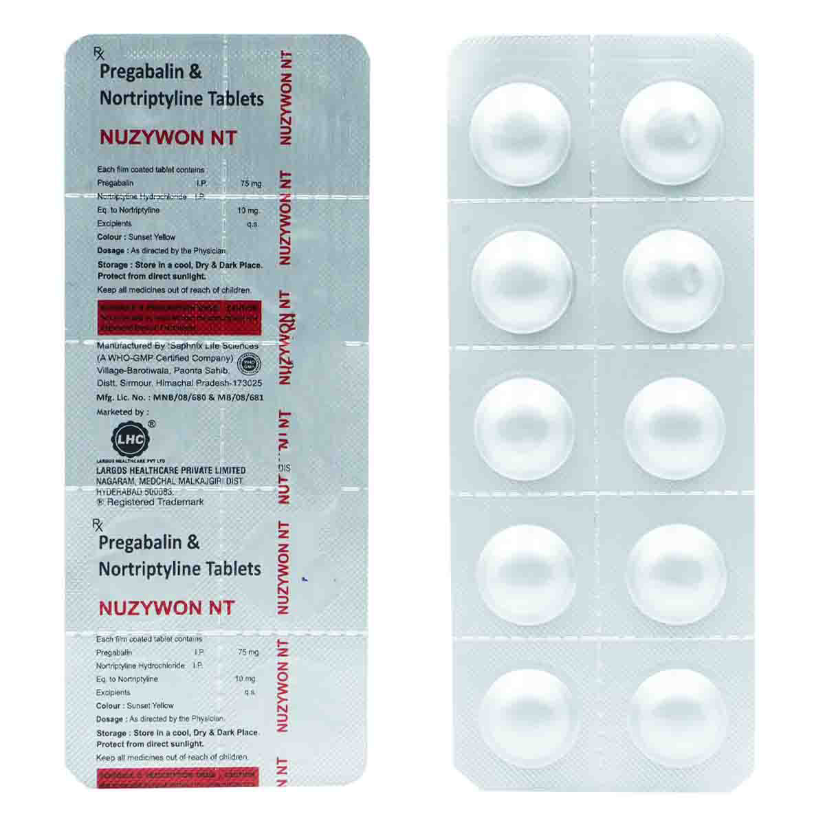 Nuzywon Nt 75/10 Tab 10'S, Pack of 10 Nuzywon Nt 75/10 Tab 10'S, Pack of 10