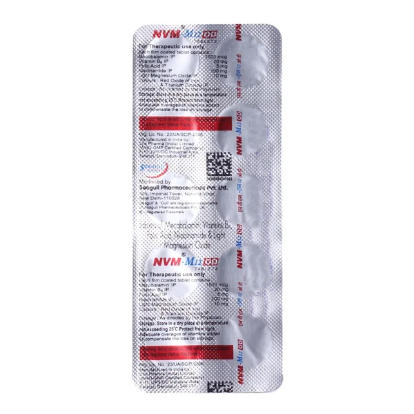 NVM M12 OD Tablet 10's, Pack of 10 TABLETS