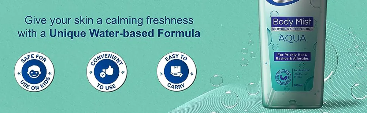 Nycil Aqua Soothing Body Mist 100 ml का उपयोग, फायदे