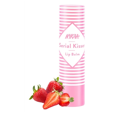 Nykaa Serial Kisser Strawberry Flavour Lip Balm, 4.5 gm, Pack of 1