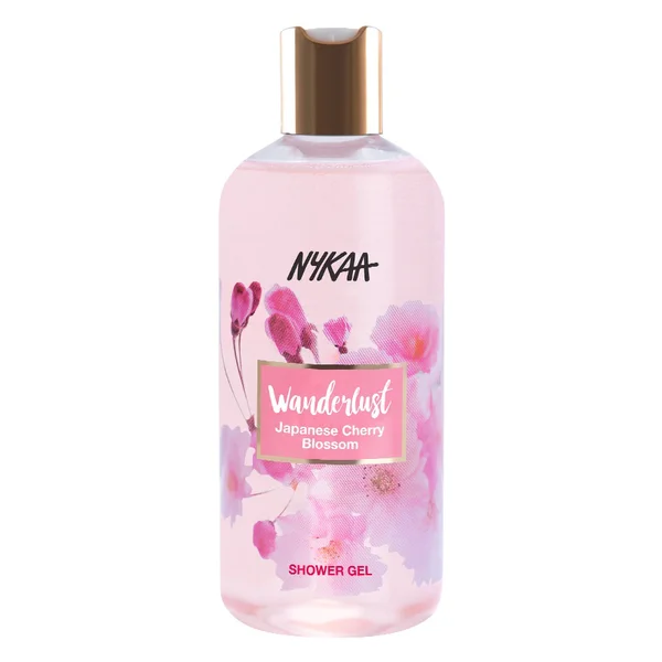 Nykaa Wanderlust Japanese Cherry Blossom Shower Gel 300 ml | Everyday Gentle Cleanser, Pack of 1