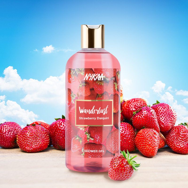 Nykaa Wanderlust Strawberry Daiquiri Shower Gel 300 ml | Everyday Gentle Cleanser, Pack of 1 Nykaa Wanderlust Strawberry Daiquiri Shower Gel 300 ml | Everyday Gentle Cleanser, Pack of 1