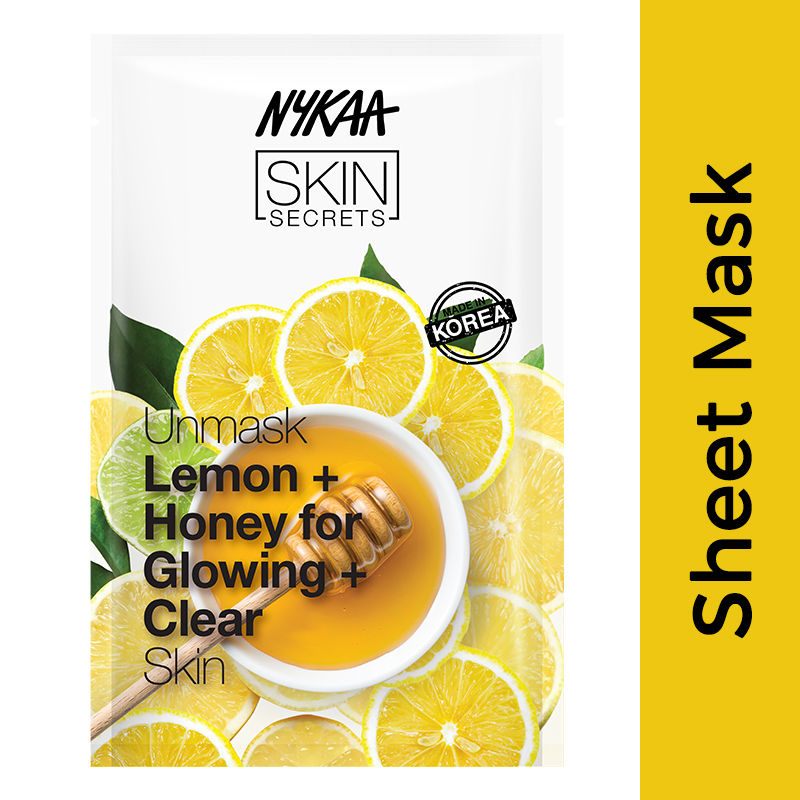 Buy Nykaa Skin Secrets Lemon + Honey Sheet Mask for Glowing & Clear Skin, 20 ml Online