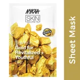 Nykaa Skin Secrets Gold Sheet Mask for Revitalized + Youthful Skin, 20 ml, Pack of 1