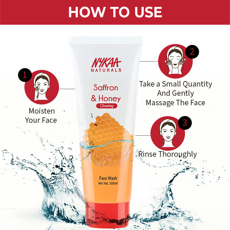 Nykaa Saffron & Honey Face Wash 100 ml | Saffron & Honey | Deep Cleansing | For Glowing Skin For Men & Women | For All Skin Type, Pack of 1 Nykaa Saffron & Honey Face Wash 100 ml | Saffron & Honey | Deep Cleansing | For Glowing Skin For Men & Women | For All Skin Type, Pack of 1
