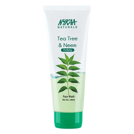 Nykaa Tea Tree & Neem Face Wash 100 ml | Tea Tree & Neem | Purifying | Deep Cleansing | For Acne Free & Healthy Skin | For Men & Women | For All Skin Type